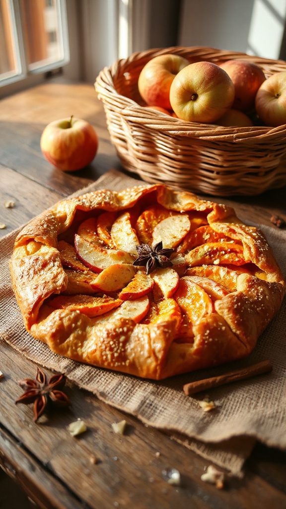 cardamom pumpkin apple galette