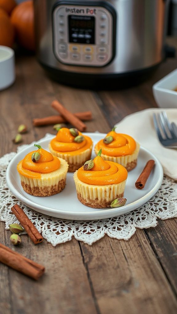 cauliflower pumpkin mini cheesecakes