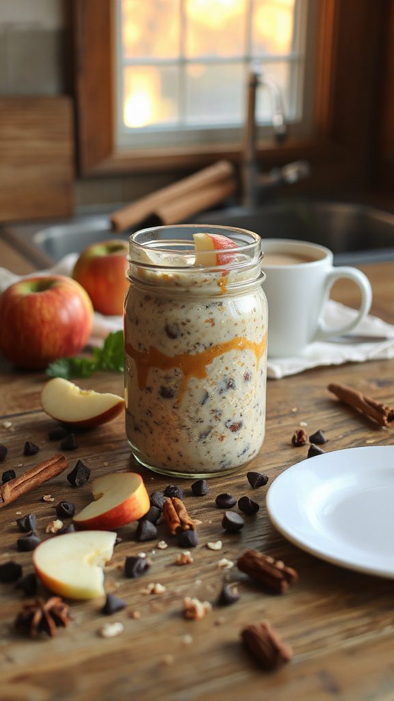 chai infused chocolate apple oats