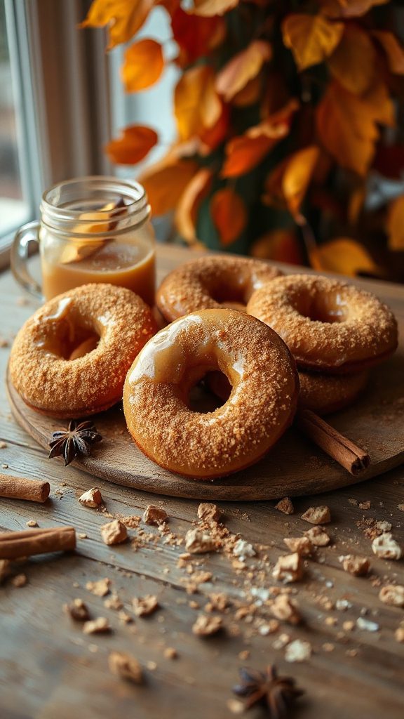 chai spiced apple cider donuts