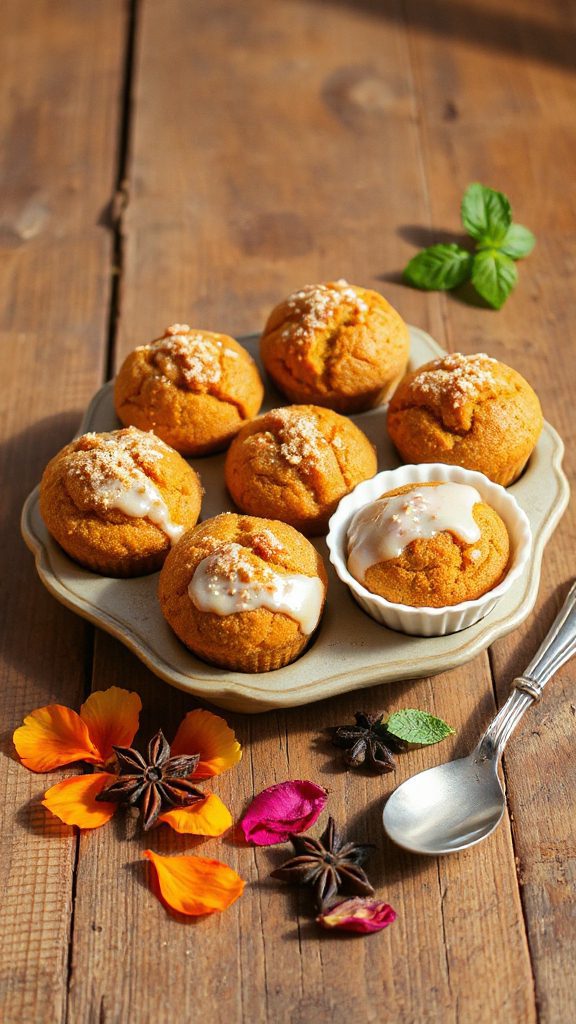 chai spiced tempeh pumpkin muffins