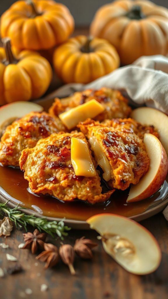 cheddar apple sweet potato latkes