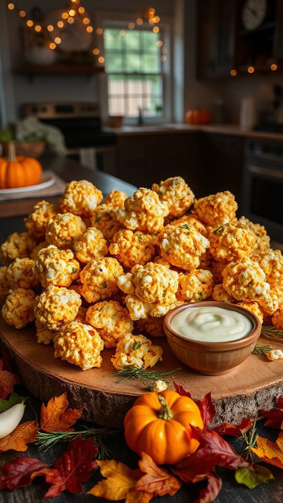 cheddar herb popcorn balls