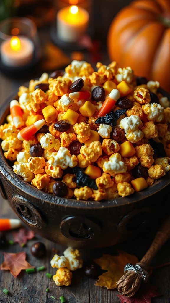 cheddar pretzel halloween mix