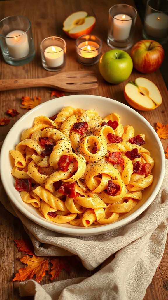 cheesy apple bacon pasta