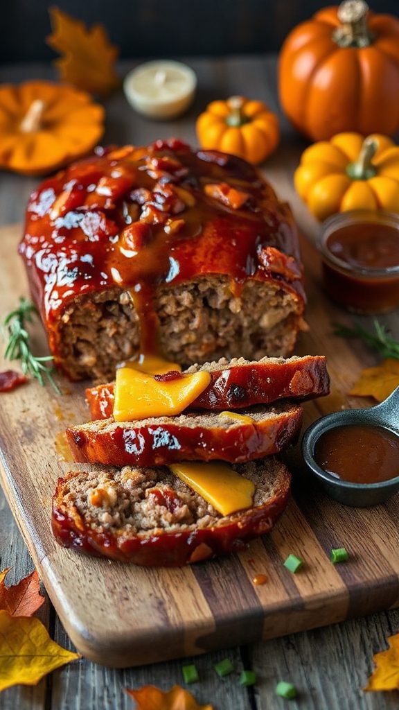 cheesy bacon bourbon meatloaf