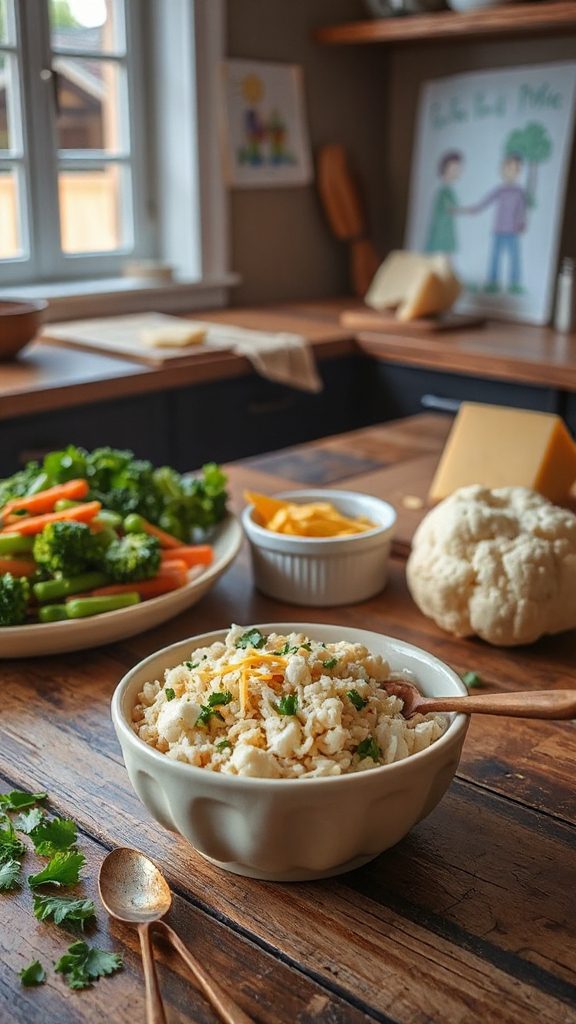 cheesy cauliflower rice recipe