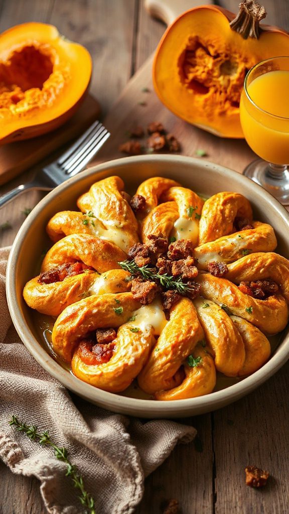 cheesy pumpkin fennel casserole