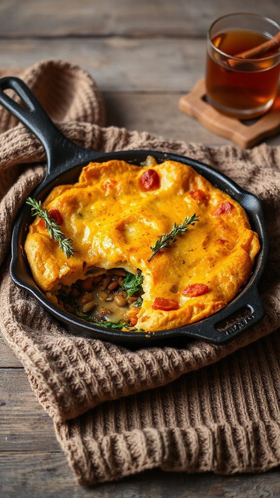 cheesy pumpkin lentil pie