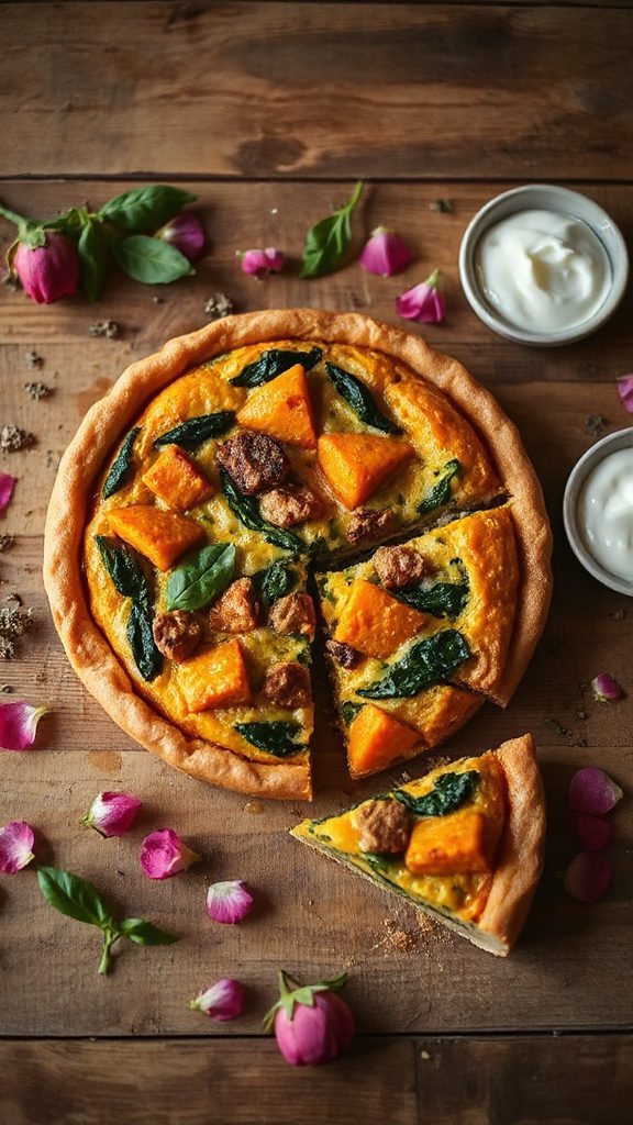 cheesy rose water quiche
