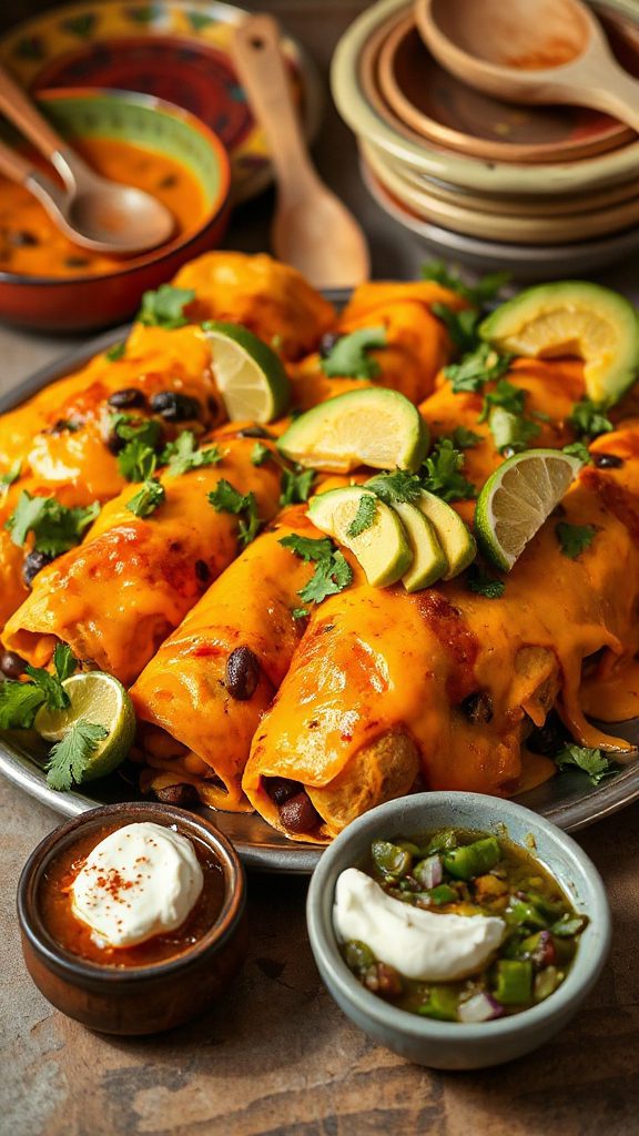 cheesy sweet potato enchiladas