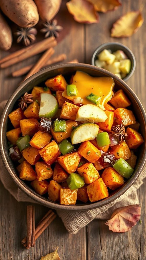 cheesy sweet potato hash