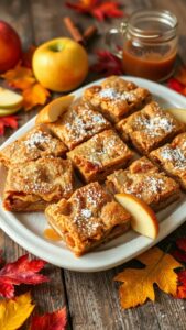 chewy apple blondie bars