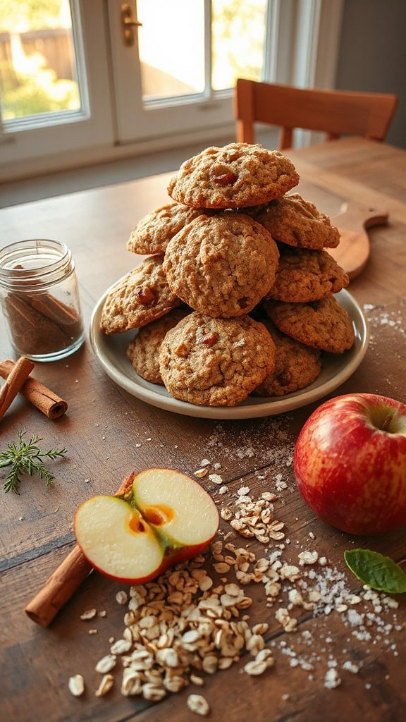 chewy apple oatmeal cookies