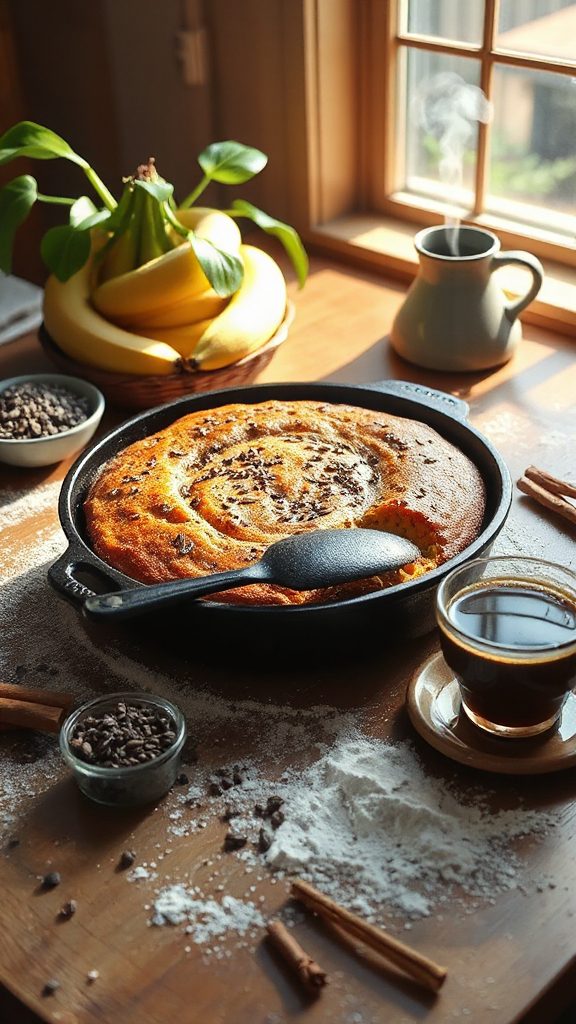 chia seed banana coffee cake