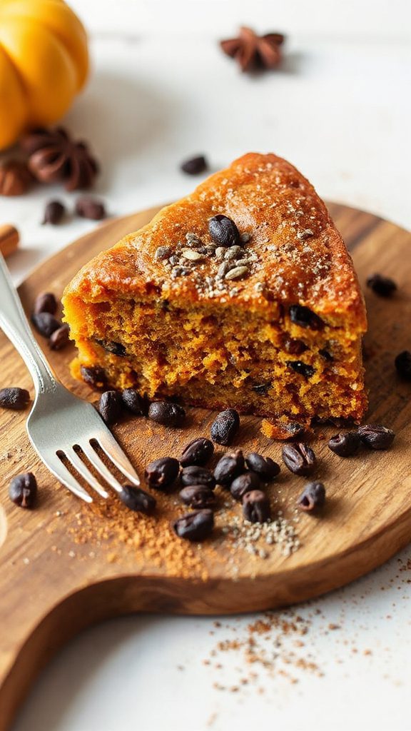 chia seed pumpkin coffee cake