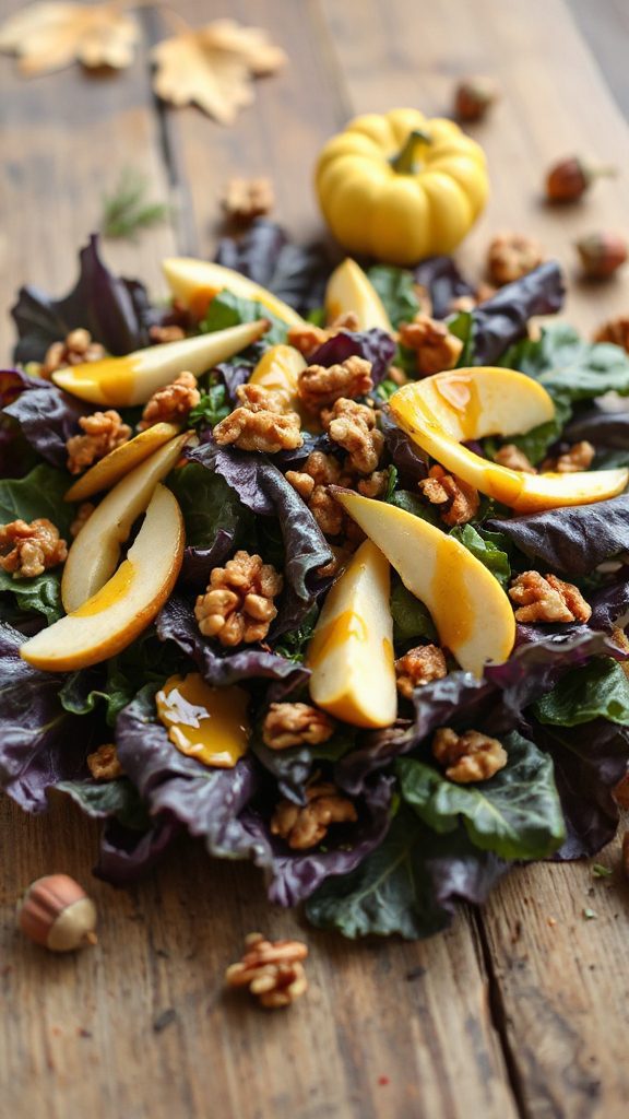 chicory pear walnut salad