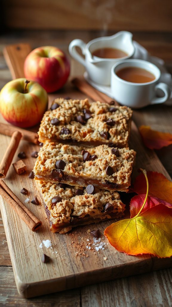 chocolate chip apple crumble