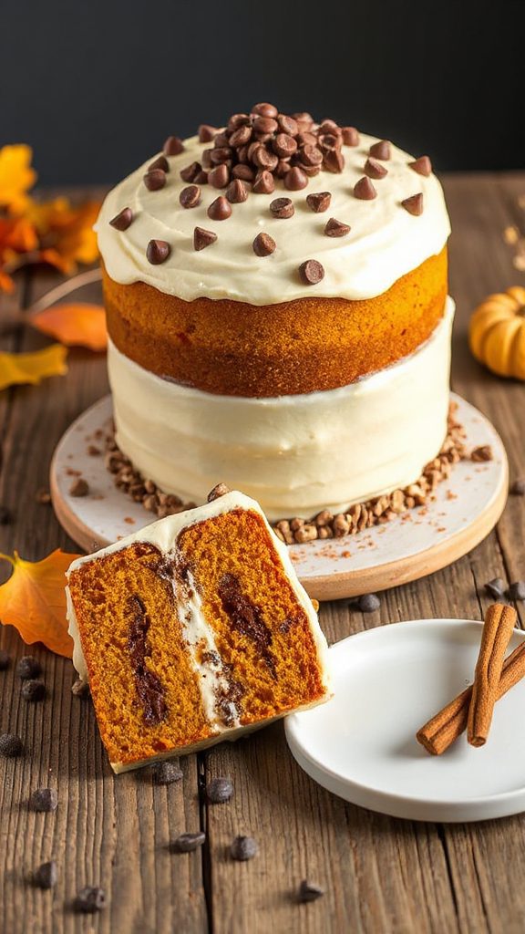 chocolate chip pumpkin cake