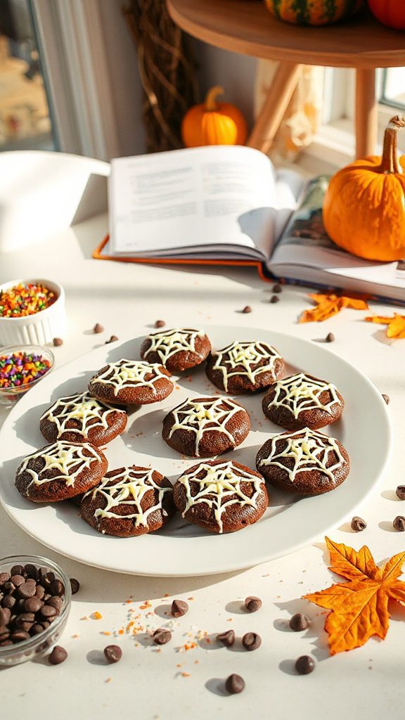 chocolate cookies spider web