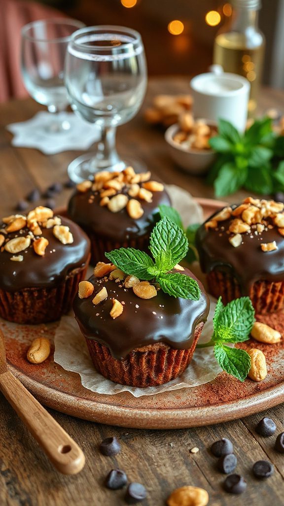 chocolate peanut butter muffins