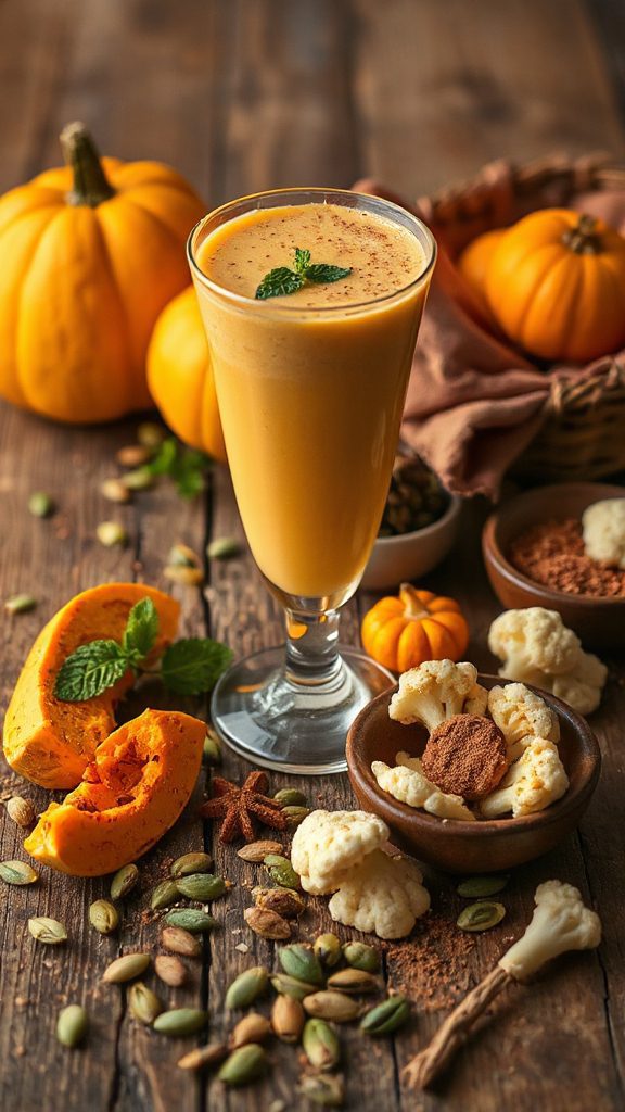 chocolate pumpkin cauliflower smoothie