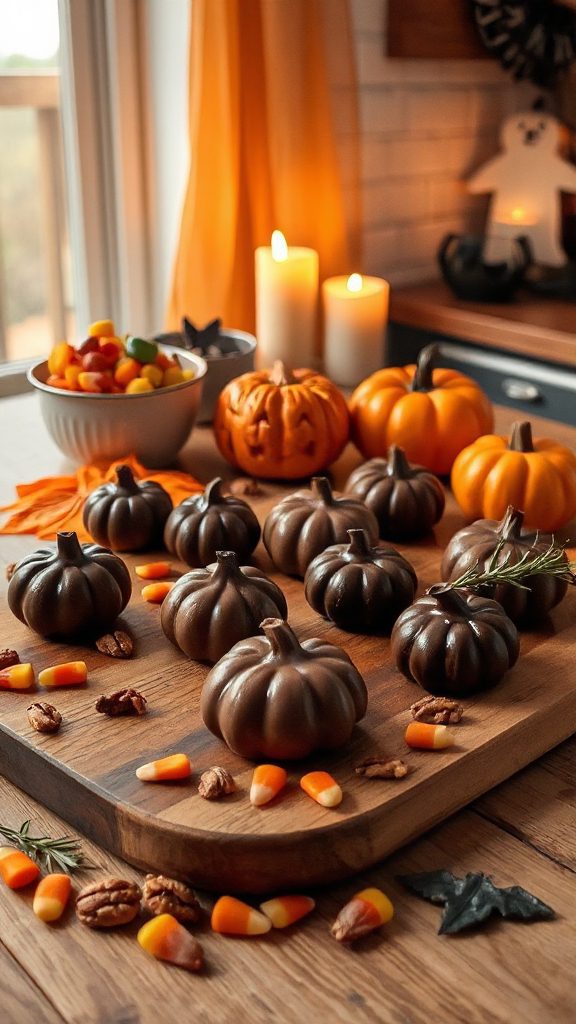 chocolate pumpkin halloween treats