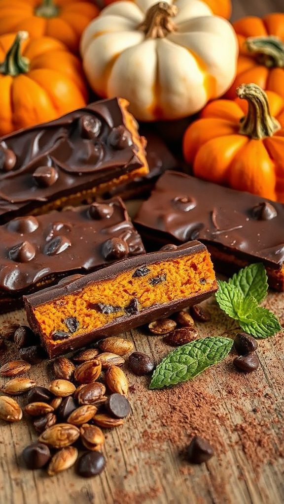 chocolate pumpkin protein bars