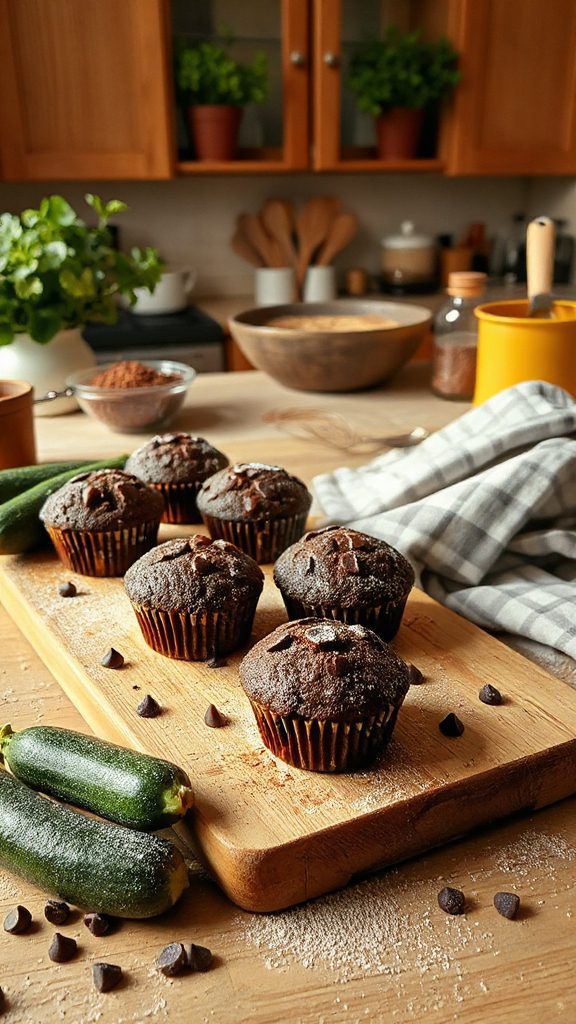 chocolate zucchini muffins recipe