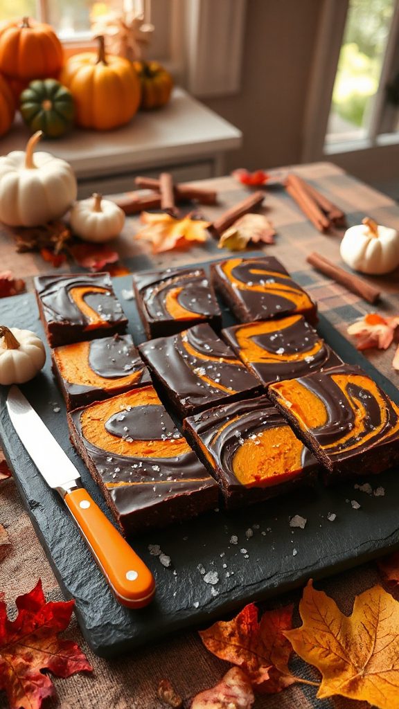 chocolatey pumpkin dessert bars