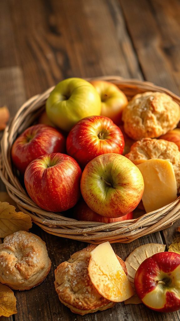 choosing apples for biscuits