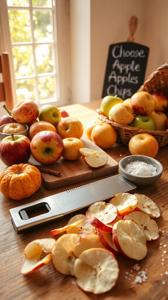 choosing apples for chips