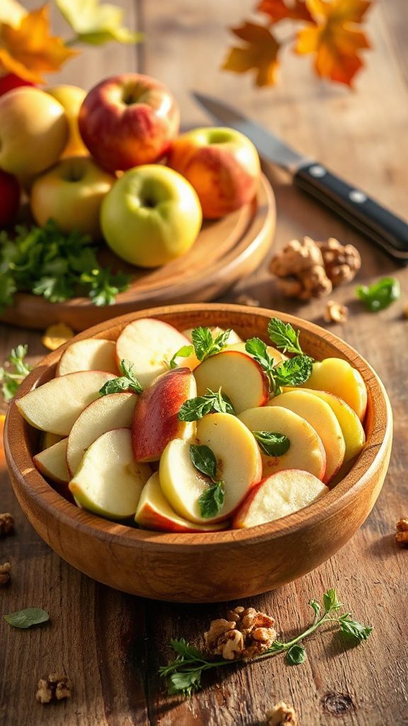 choosing apples for salad