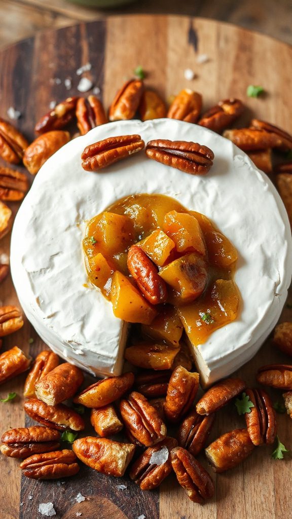 chutney brie pecans bake