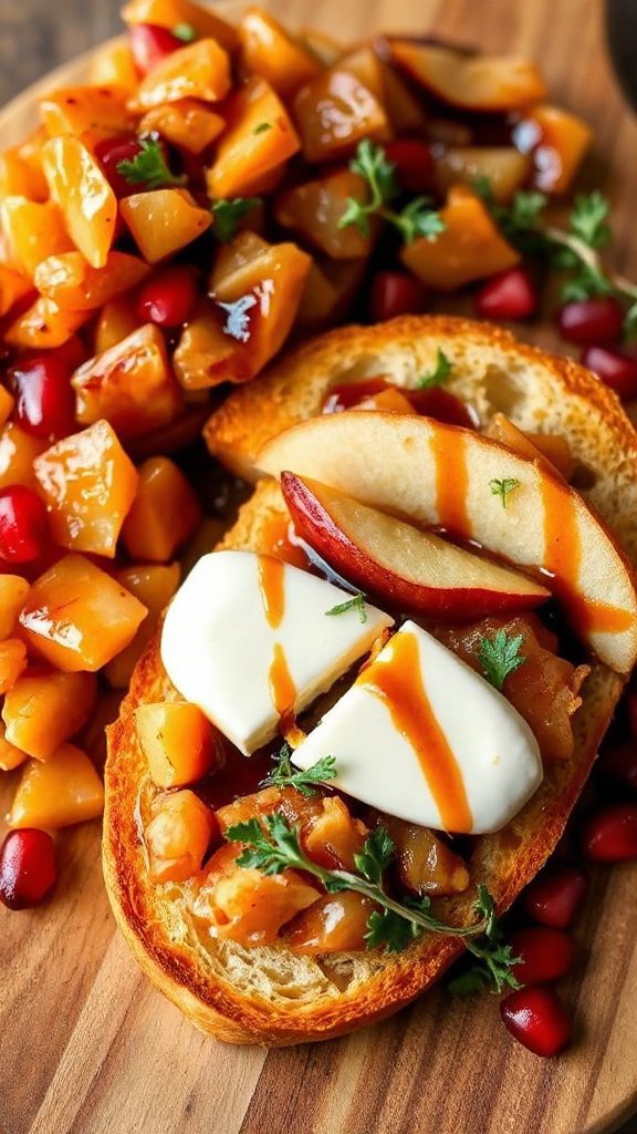 chutney infused bruschetta appetizer