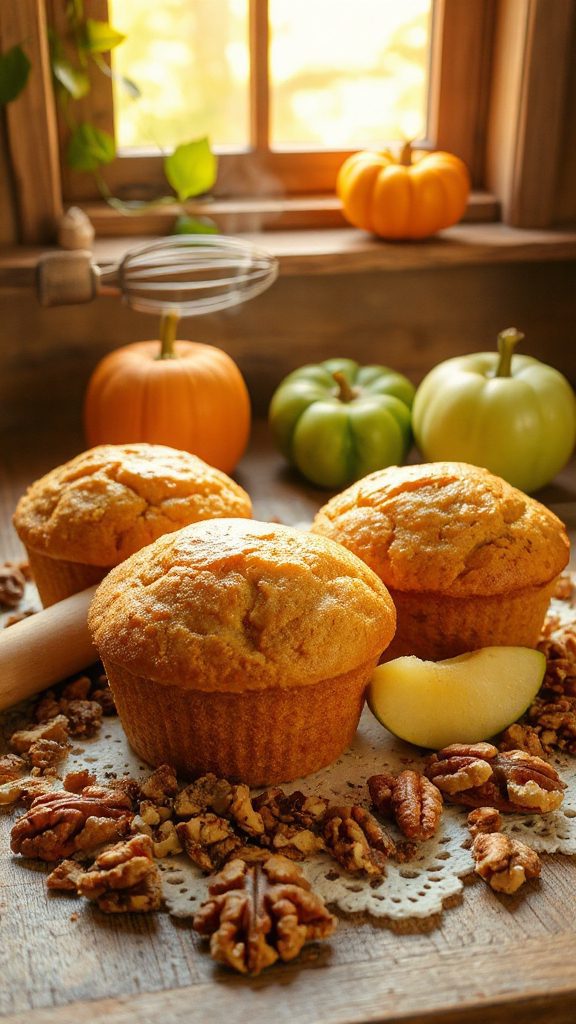 cinnamon nutmeg apple muffins