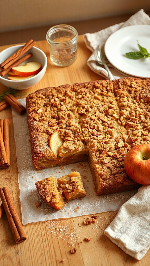 cinnamon oat apple bars