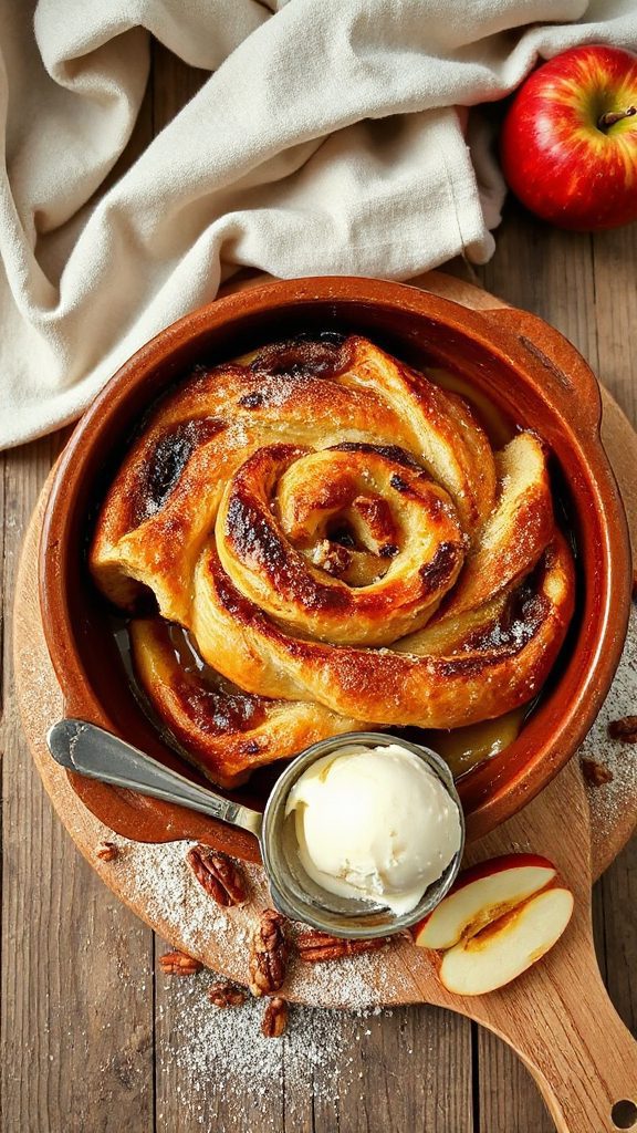 cinnamon roll apple cobbler