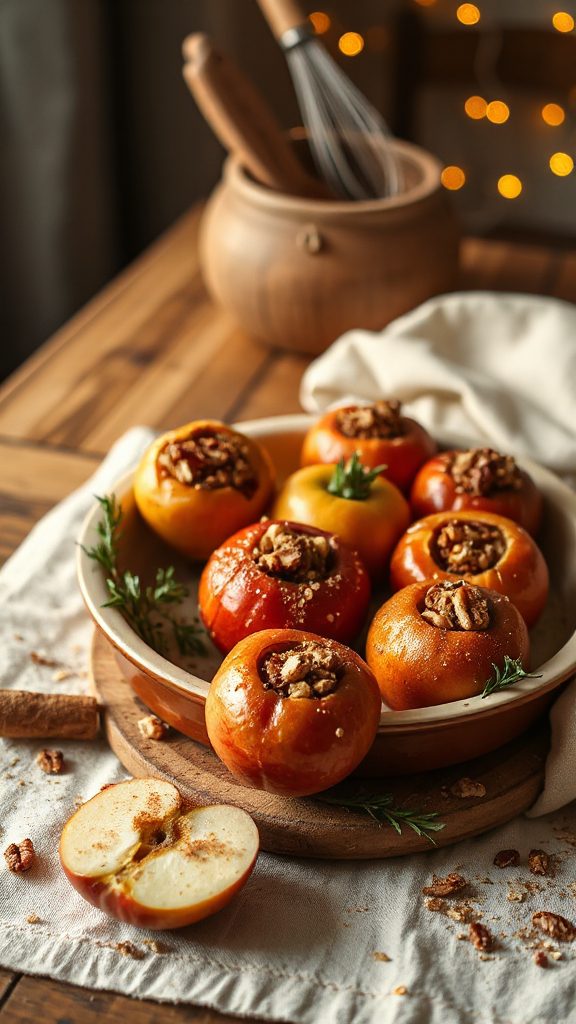 cinnamon spiced baked apple dessert