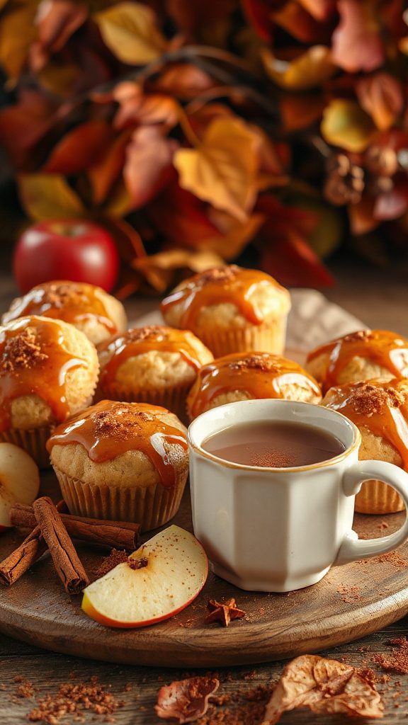 cinnamon spiced caramel apple muffins
