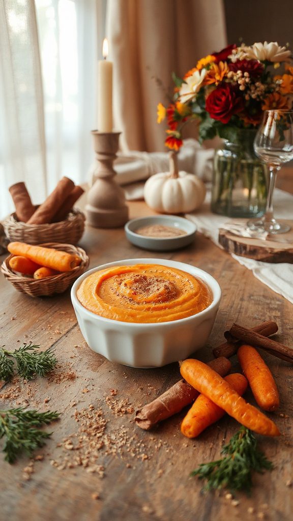 cinnamon spiced carrot puree