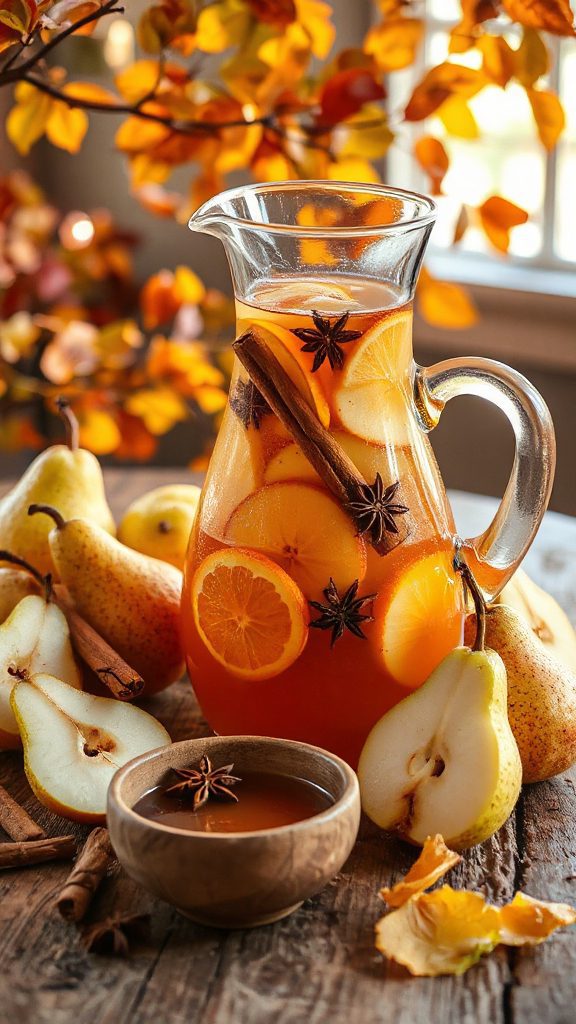 cinnamon spiced pear sangria recipe