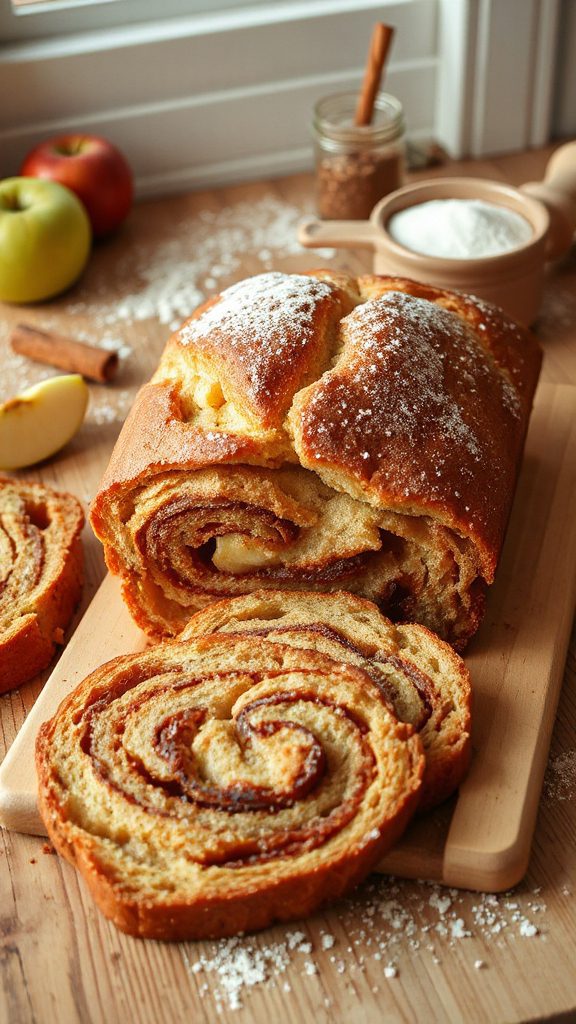 cinnamon swirl apple pie bread