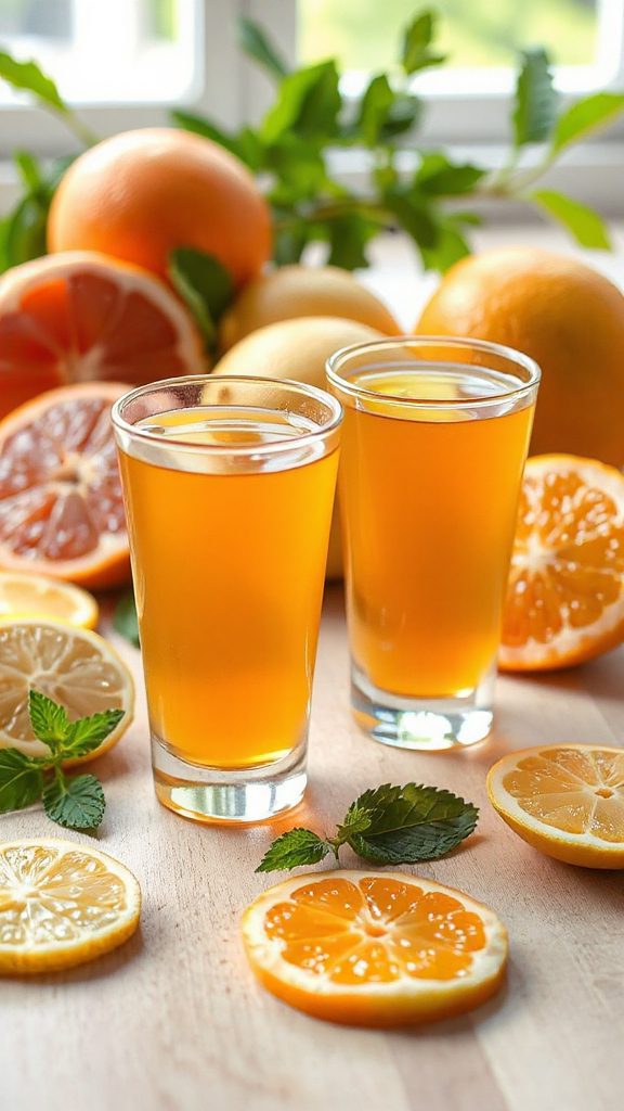 citrus flavored apple cider vinegar shot