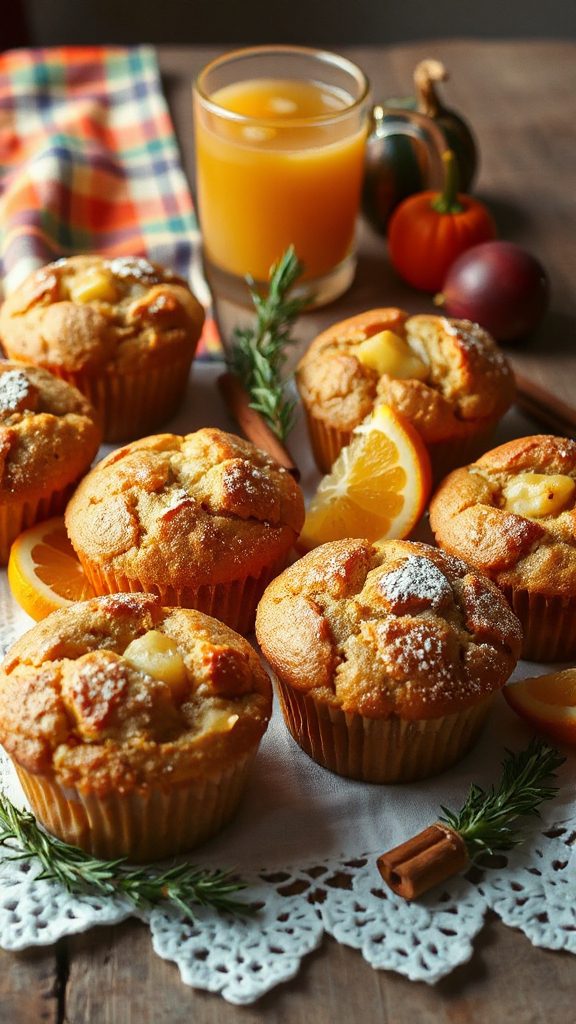 citrus infused caramel apple muffins