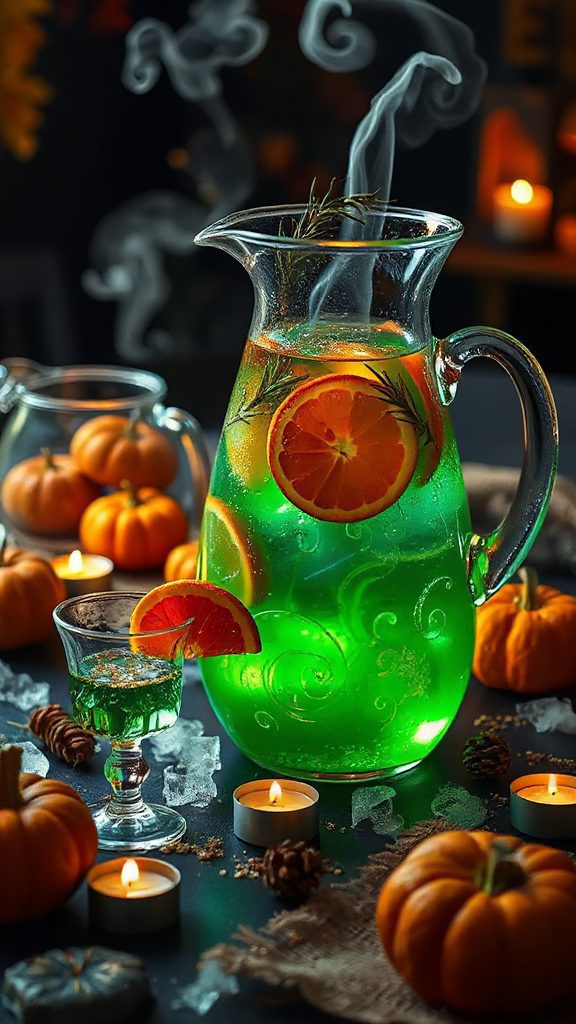 citrus infused halloween drink