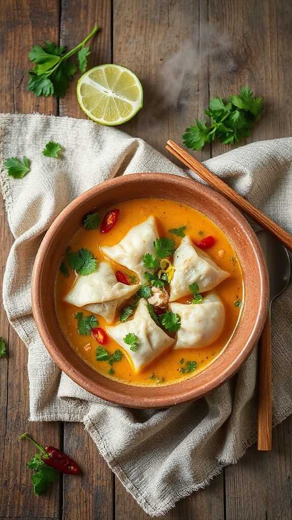 coconut chicken dumpling soup