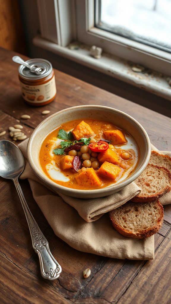 coconut chickpea harissa stew