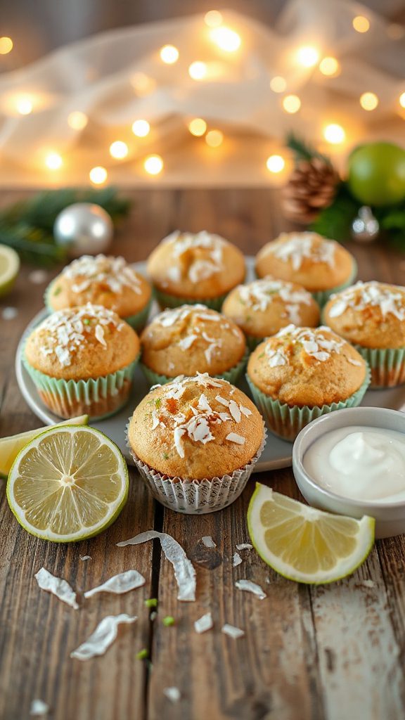 coconut lime no bake muffins