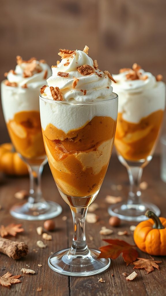 coconut pumpkin cream parfaits